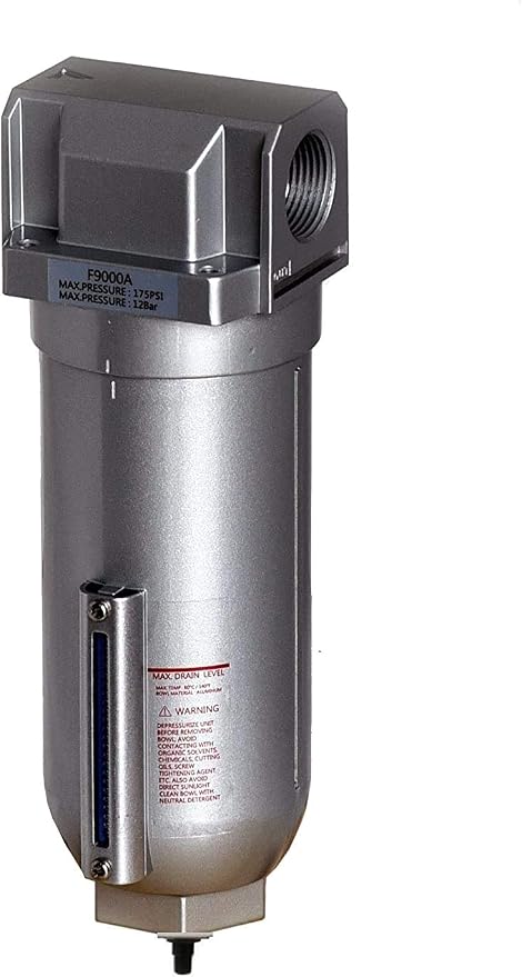 1" Inline Air Compressor In Line Water Moisture Filter Trap Separator Auto Drain by Unknown