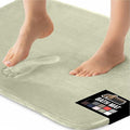 GORILLA GRIP Memory Foam Bath Mat, Soft Absorbent Velvet Bathroom Mats, Durable Dots on Underside, Machine Washable Bathmat, Carpet Rug Room Decor for Shower Tub Floor RV, 42x24 Rugs, Sage