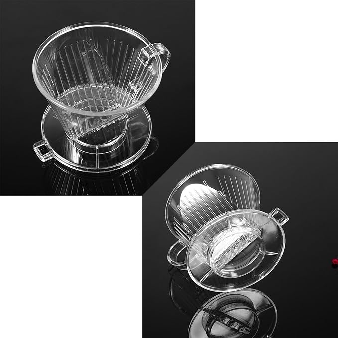 Transparent Cone Shaped Reusable Coffee Filter, Portable Drip Coffee Maker Cup - Image 6