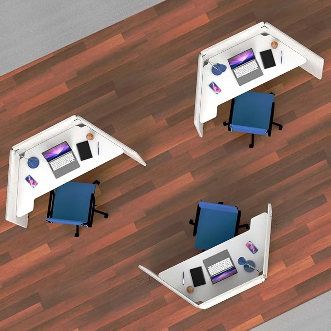 Stand Up Desk Store Noise Reducing Recycled 3 Panel PET Workpod - Image 5