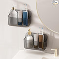 Diesisa 2pc Acrylic Wall Mount Organizer, Adhesive Cabinet Door Organizer,Acrylic Bathroom Shelves for Wall,No Drilling Hang Walls,with Self Adhesive Tape, for Bathroom, Kitchen, Living Room