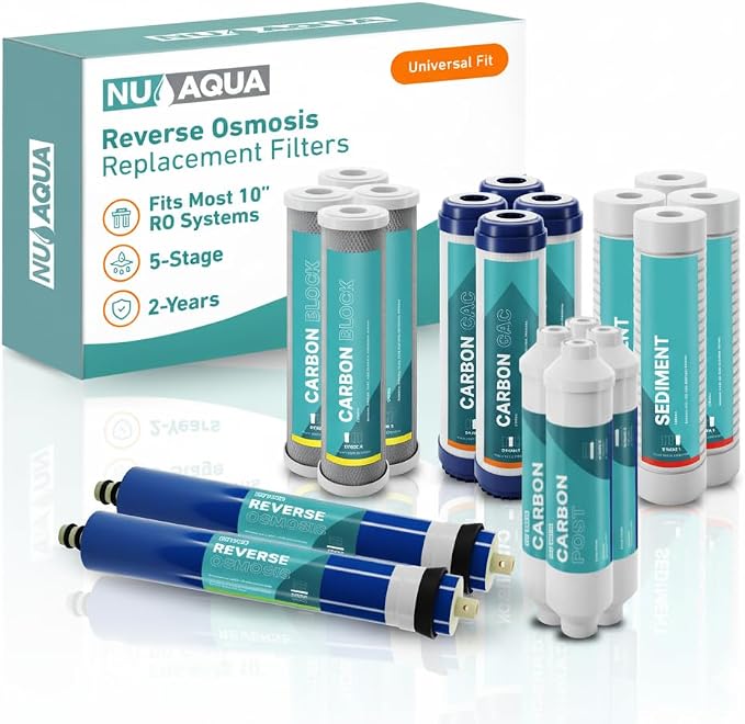 NU Aqua Reverse Osmosis Water Filter System Replacement Set by NUAqua