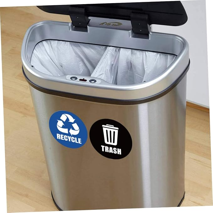 TEHAUX Self-Adhesive Garbage Sorting Stickers Waste Bin Decals - Image 9