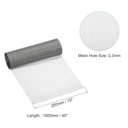 PATIKIL 40" L x 10" W Woven Wire Mesh, 60 Mesh 316L Stainless Steel Air Vent - Image 2