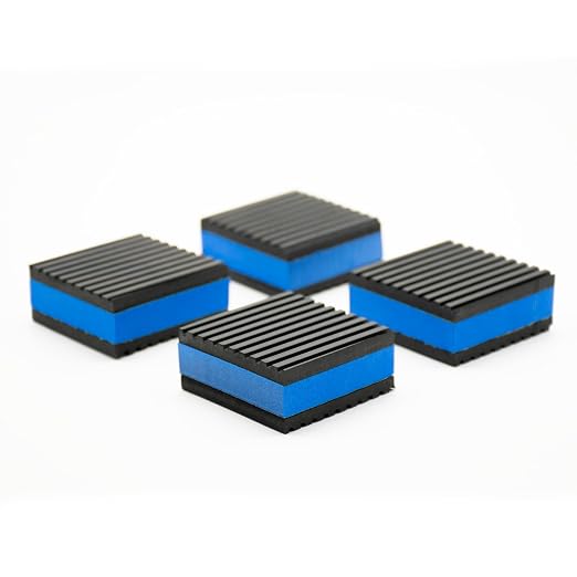 7/8 Inch Thick Rubber Anti-Vibrations Damping Pads Pack, Heavy Duty Sound by TEKDOE%C2%AE