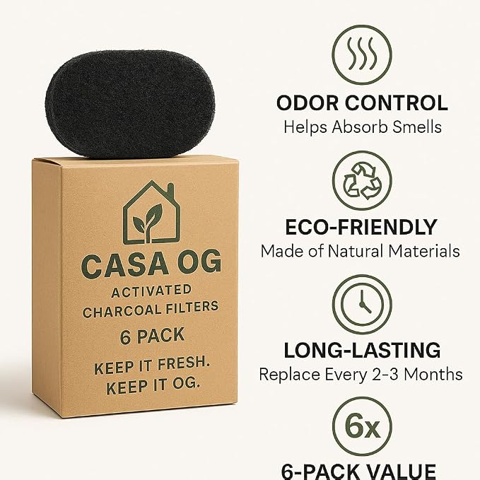 6 Pack Compost Bin Charcoal Filters - Image 4