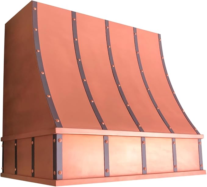 CT Copper Tailor Sloped Copper Vent Hood Island Mount, 610 CFM Exhaust Fan - Image 3