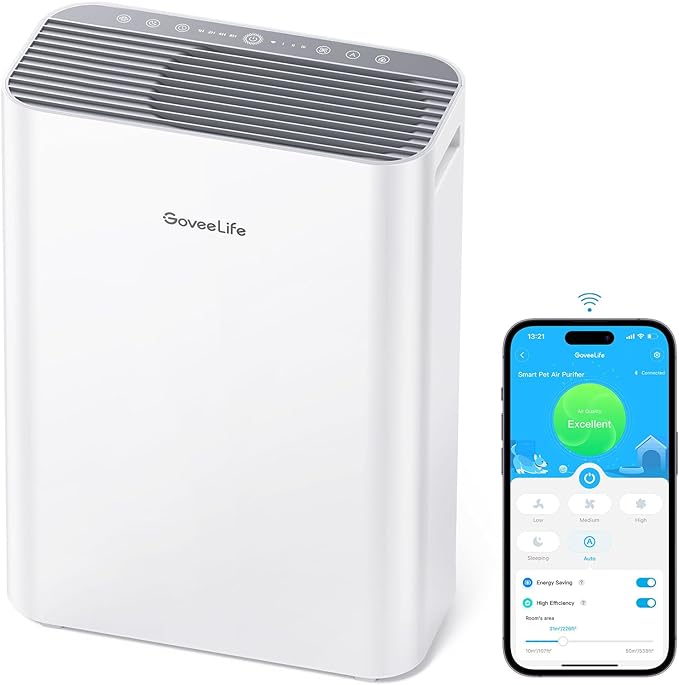 GoveeLife Smart Air Purifiers for Home Large Room, Air Purifiers for Pets by GoveeLife