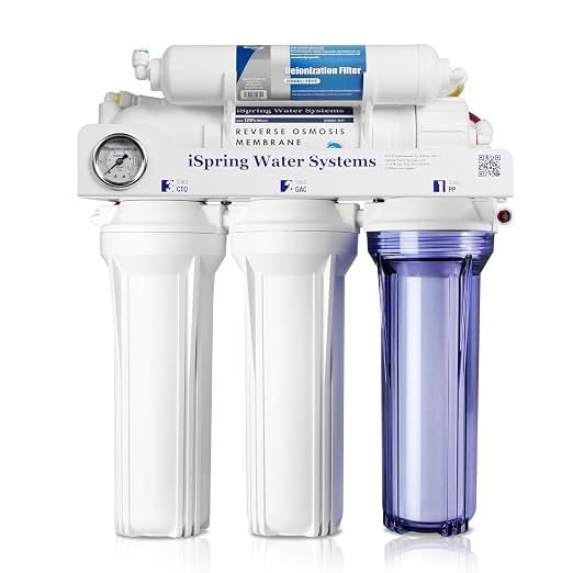 iSpring RCC1D Tankless RO/DI System, 5 Stage De-ionization Reverse Osmosis by iSpring
