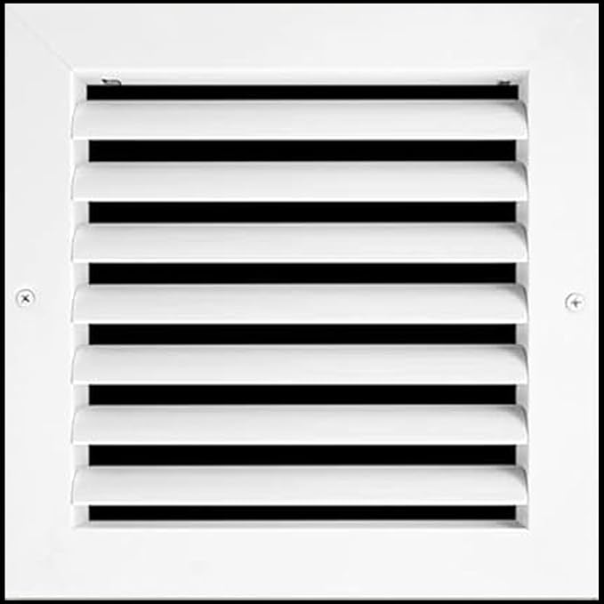 8'' x 8'' White Return Air Vent Cover, Aluminum Return Air Grille HVAC Air by DECOAIRCON