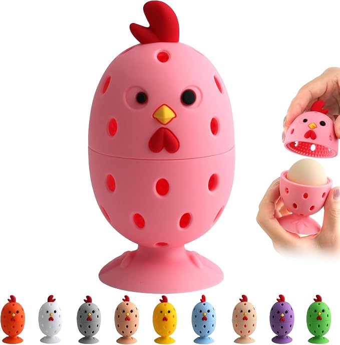 Egg Brush Cleaner, Egg Cleaner for Fresh Eggs, Cute Chick Shaped Egg Wash and by Unknown