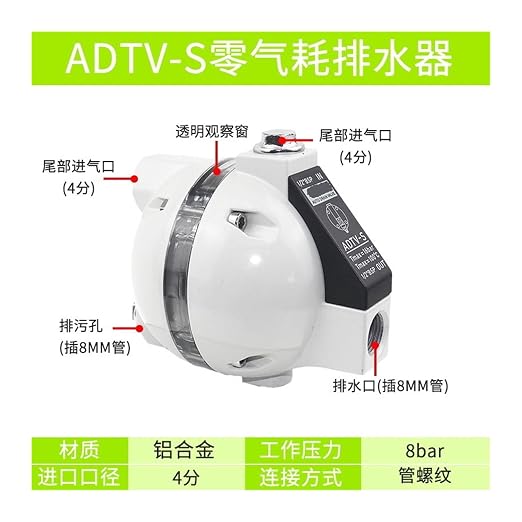 Air Compressor PA Drainer AD402-04 Zero air Consumption SA6D Drain Valve - Image 2
