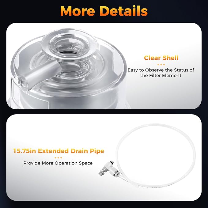 Vacuum Pump Oil Mist Filter, KF25 Quick Release Flange 95% Filtration, PC Clear - Image 8