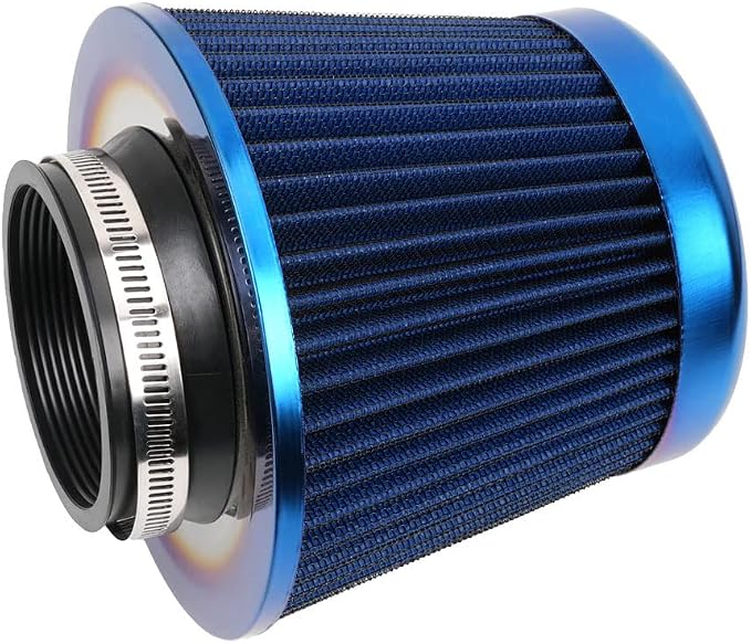 Cold Air Intake Filter, High Performance, Washable Filter, Clamp-On Replacement by MUGERACING