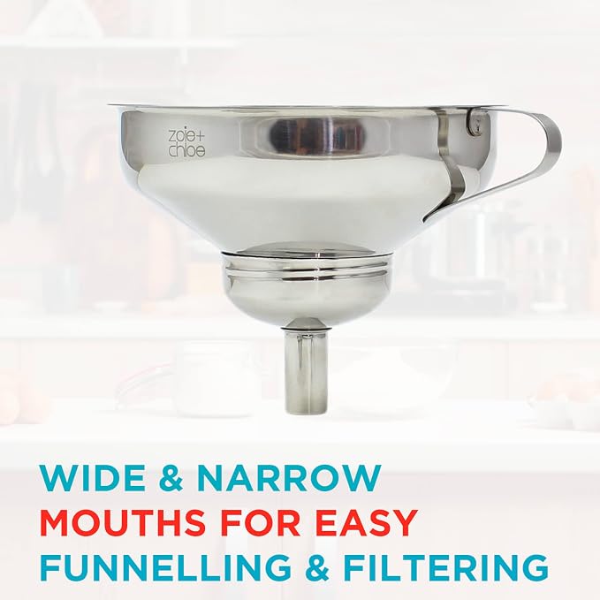 Zoie + Chloe 3-in-1 Stainless Steel Funnel Set - Image 2