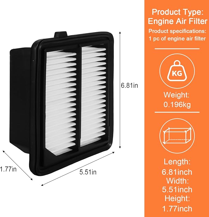 17220-5K0-A00 Air Filter Replacement Compatible - Image 6