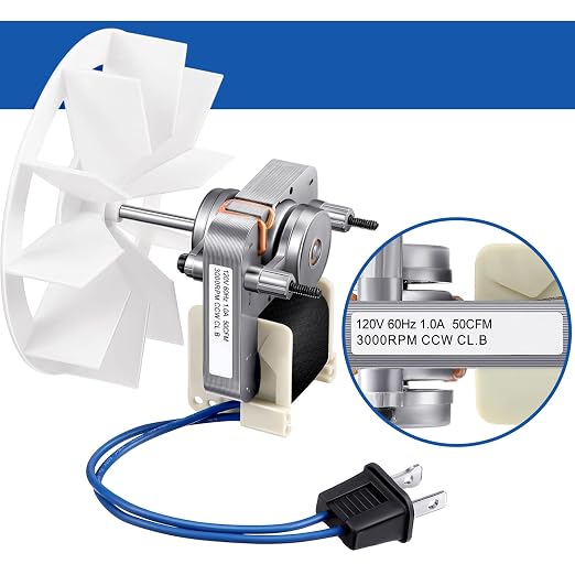 Bathroom Vent Fan Motor and Ceiling Blower Wheel Replacement Electric Motors - Image 2