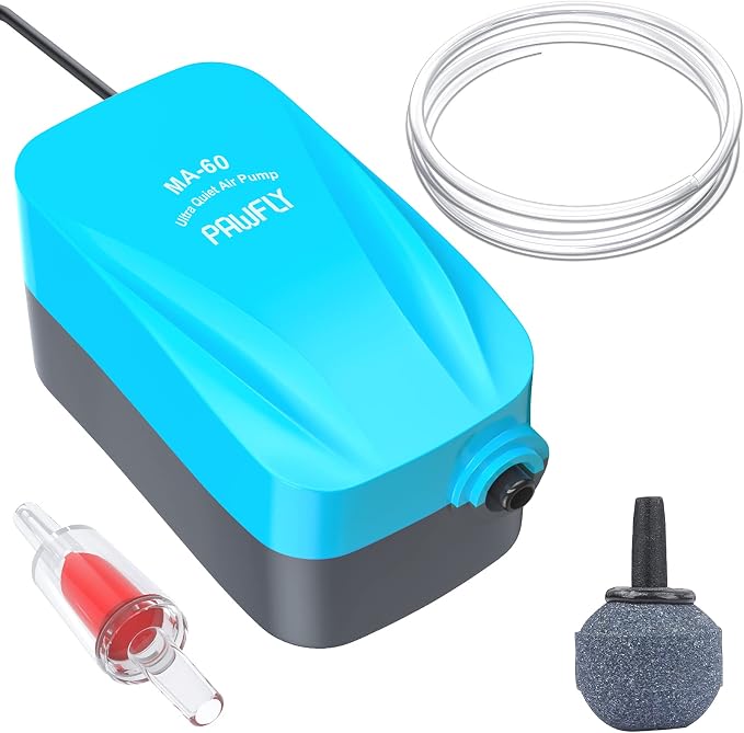 Pawfly Aquarium 15-40 GPH Compact Air Pump Quiet Oxygen Aerator Pump by Pawfly