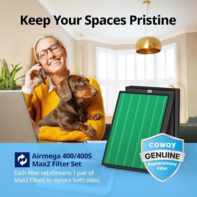 Coway Airmega 400/400S Air Purifier Replacement Filter Set, Max 2 Green True - Image 3