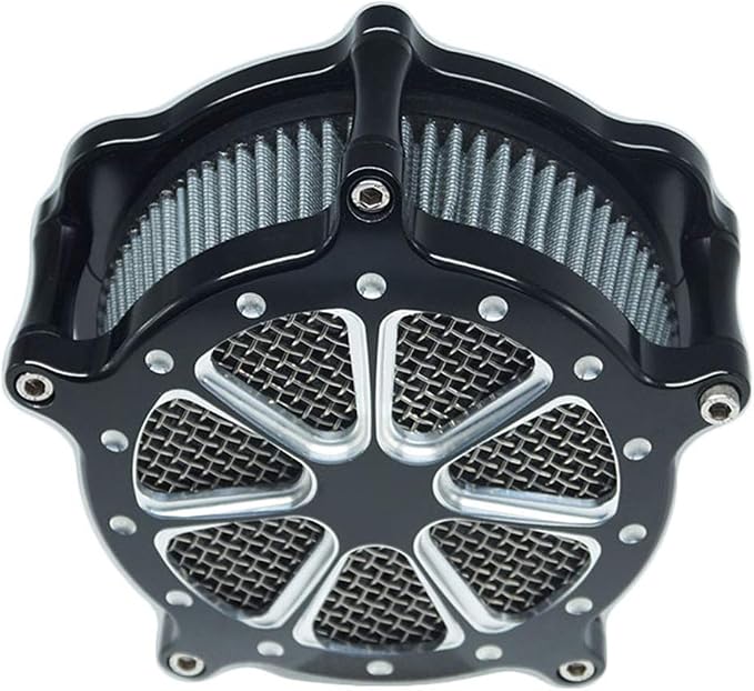 Air Filter Intake Cnc Cut Air Cleaner Venturi Motorcycle Chrome Kit - Image 3