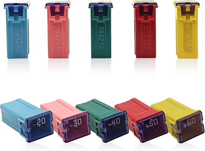 10pcs Upgraded Automotive Tall Profile Box Shaped Micro Cartridge Fuses JCASE by NOTISH
