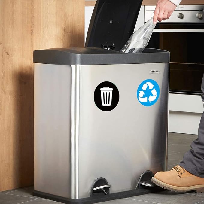 GLEAVI 1Set Waste Sorting Stickers Self Adhesive Garbage Bin Decals - Image 6