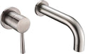SUMERAIN Bathtub Faucet Brushed Nickel Wall Mount Tub Filler Single Left-Handed Handle