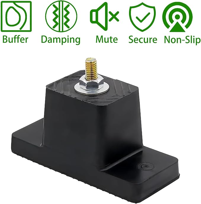 Heavy-Duty Anti-Vibration Pads Rubber Isolator Mounting Brackets Kit - Image 2