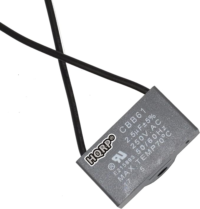 HQRP 2-Pack Ceiling Fan Capacitor CBB61 2.5uf 2-Wire UL Listed - Image 2