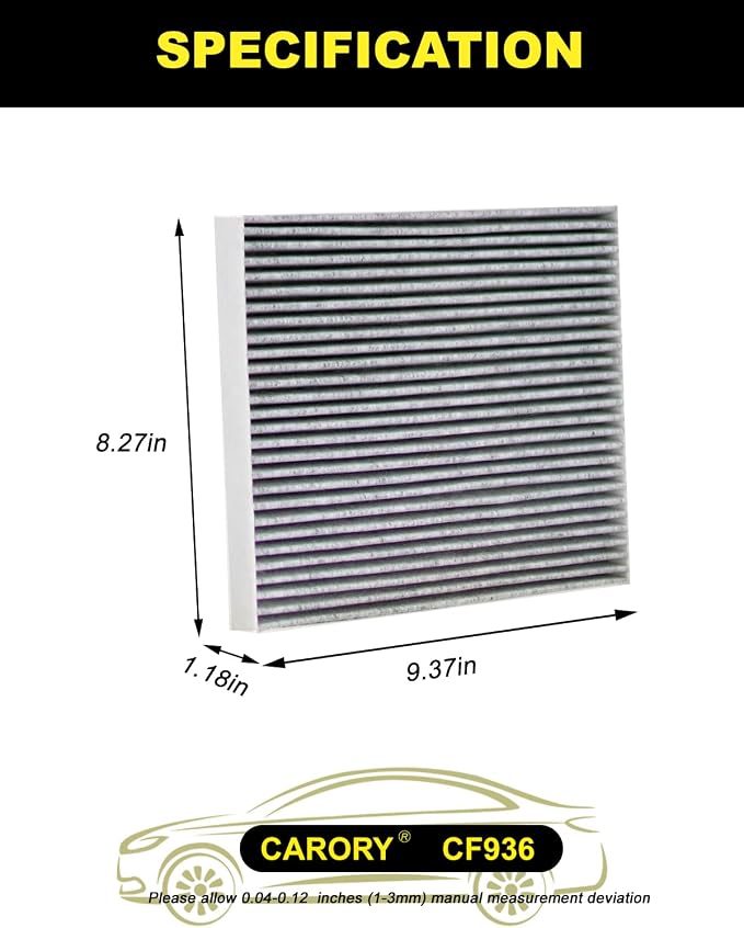 CARORY Cabin Air Filter w/Activated Carbon - Image 2