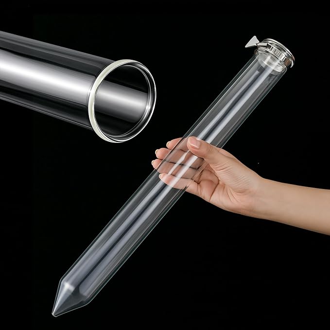 Chunful Glass Extractor Extraction Filter Tube 20" Long 50mm Diameter Thick and by Chunful