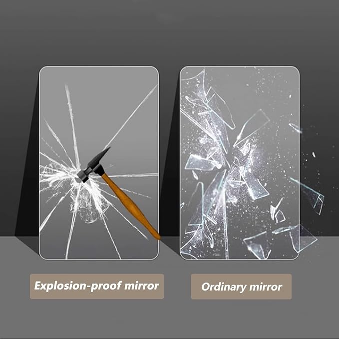 Irregular Bathroom Mirror with 3 Colour LED Light, Wall Mounted Makeup Mirror - Image 5