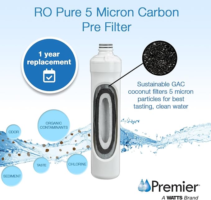 Watts Premier WP105351 RO Pure/Pure Plus Carbon Pre-Filter - Image 2