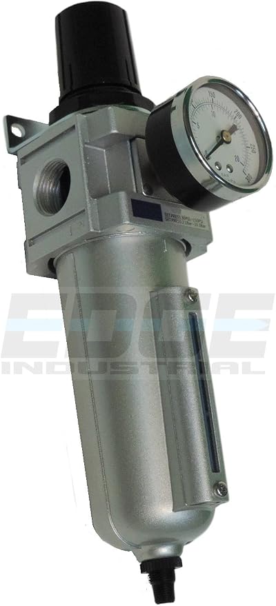 HEAVY DUTY COMPRESSED AIR FILTER REGULATOR COMBO PIGGYBACK, METAL BOWL by THB