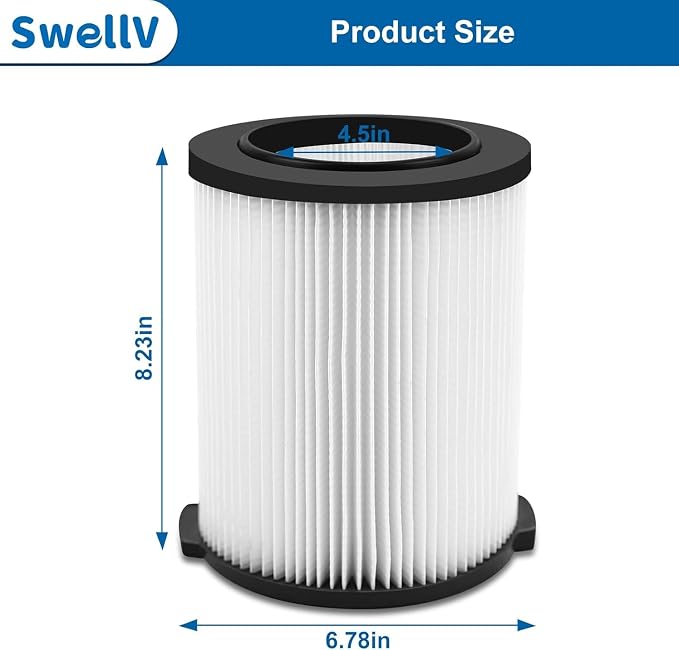 VF4000 Replacement Filter, Standard Wet/Dry Vac Filter Vf4000 Compatible - Image 2
