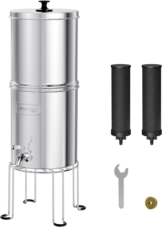 Waterdrop Gravity-fed Water Filtration System, NSF/ANSI 42&372 Certified Black by Waterdrop