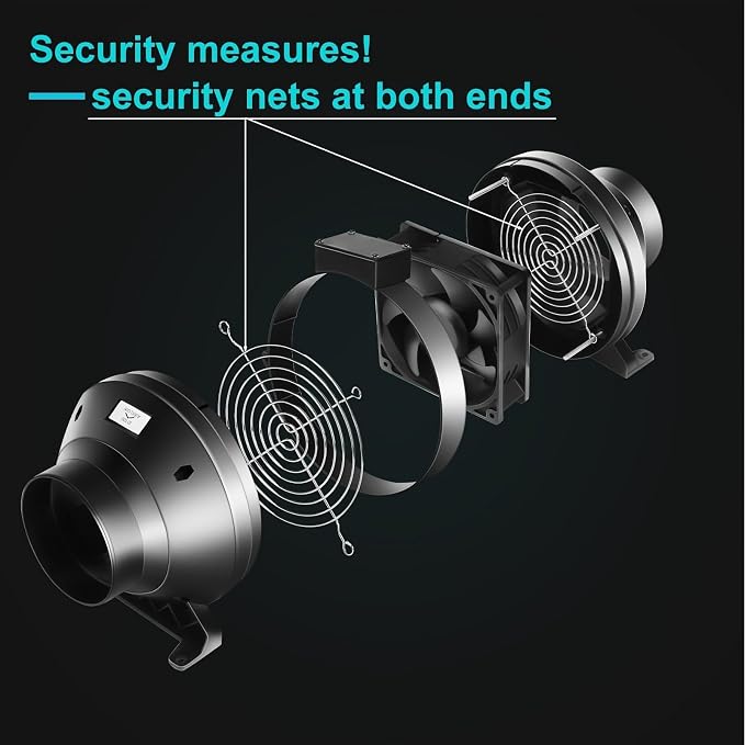 Air Filtration Kit, 6.6 Ft Ducting & Rubber Coupler, Ventilation Exhaust Fan - Image 3
