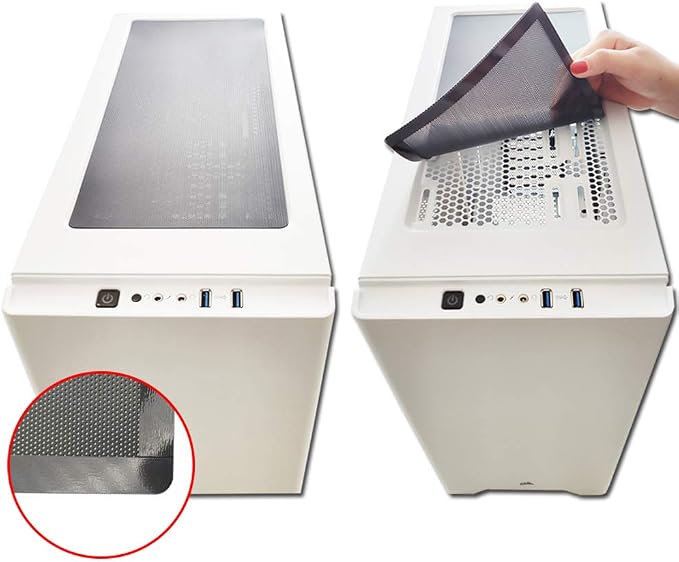 120 x 240mm PC Case Dust Mesh Filter, Magnetic Frame Computer Fan Dust Mesh PC - Image 4