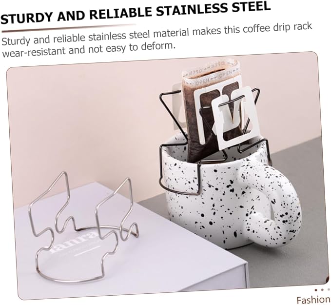 Coffee Cup Filter Rack Portable Stainless Steel Dripper Stand - Image 4