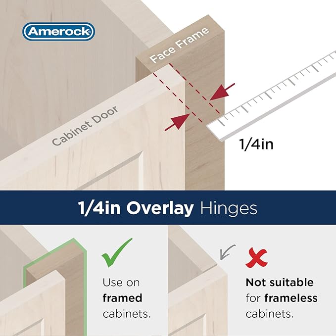 Amerock BPR8701FB | Cabinet Hinge | 1/4 inch Overlay Double Demountable | Matte - Image 5
