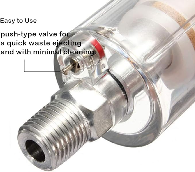beduan Water Oil Separator Filter, 1/4" NPT Male and Female Thread Spray Gun - Image 3