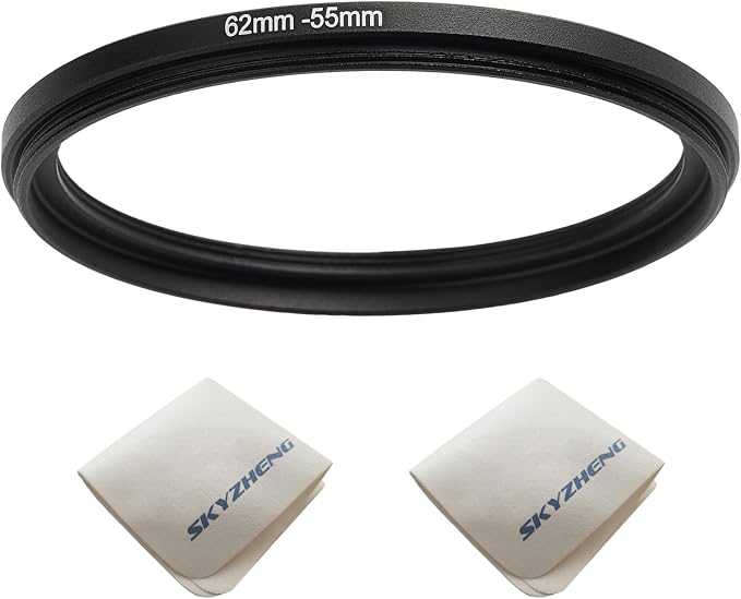 62mm Lens to 55mm Camera Lens Adapter 62mm to 55mm Step Down Ring Adapter Ring by SKYZHENG