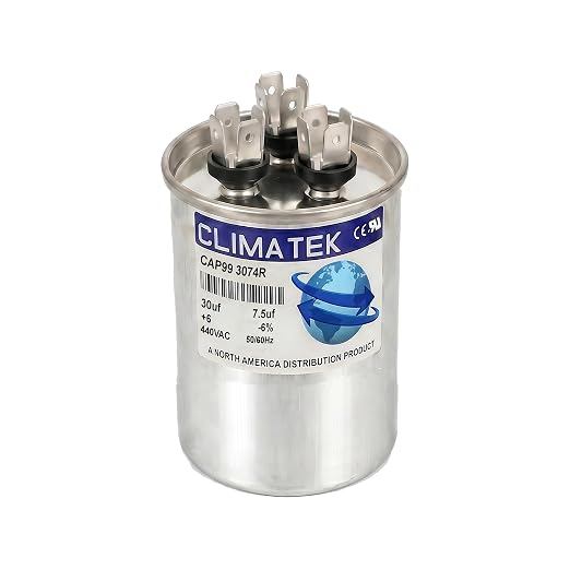 ClimaTek 30 + 7.5 MFD 370/440 Volt Dual Run Capacitor CAP99-3074R | 30/7.5 VAC by ClimaTek