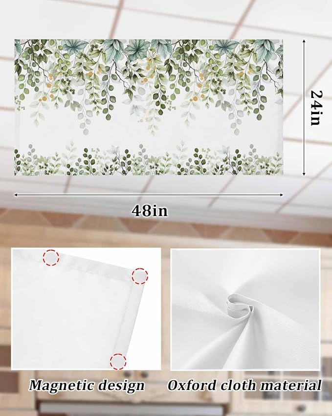 3 Pack Fluorescent Light Cover for Classroom Ceiling Light, Sage Green - Image 7
