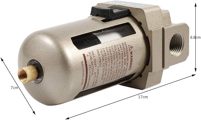 Moisture Trap Air Filter, 1/2 Inch Air Filter Compressor Water Moisture Trap - Image 2