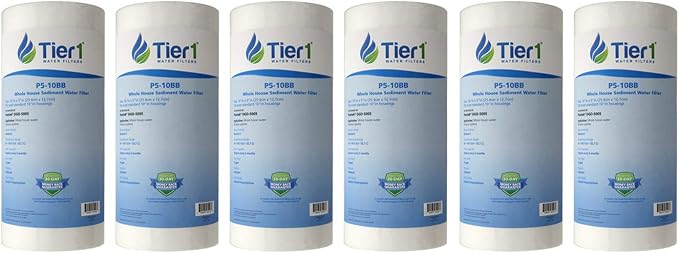 Tier1 5 Micron 10 x 4.5 Water Filter | Spun Wound Polypropylene Whole House by Tier1