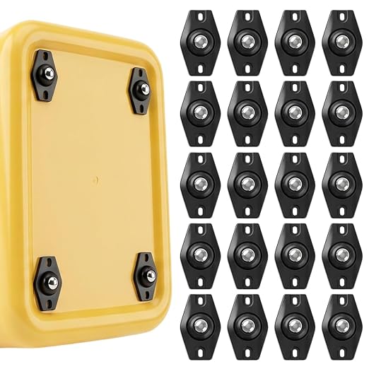 8 Pack Adhesive Caster Wheels, 360° Swivel Sticky Appliance Rollers, Quiet by Unknown