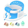 Baby Bath Seat for Babies 6 Months & up,Baby Bath Seat,Non-Slip Toddler Bath Seat, Sit Up Bath Seat for Baby,Safe Infant & Newborn Bathtub Chair with Soft Cushion（Blue）
