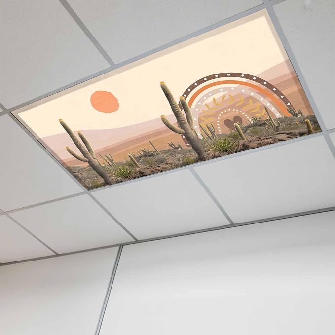 Fluorescent Light Covers for Ceiling Lights Cactus Desert Magnetic Light by Home+L6