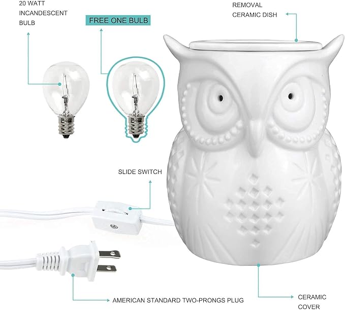 STAR MOON Owl Wax Melt Warmer for Home Décor, Wax Warmer for Wax Melt, Scentsy - Image 5